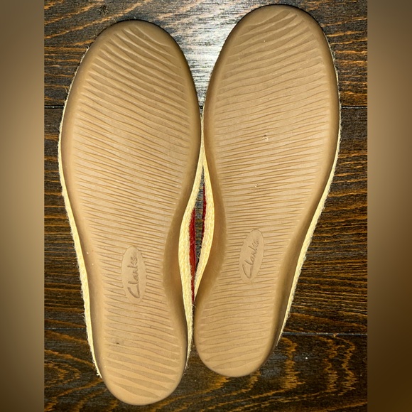 Clarks Women's Danelly Adira Summer ballerina Ballet Flat, Red Leather size 6.5 - Picture 9 of 9